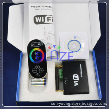 WiFi RGB LED Controller for Android Smartphone+ RF Touch Screen Dream Magic Remote Control